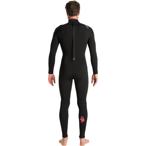 2026 C-Skins Mens Nuwave Legend 5/4/3mm Back Zip Wetsuit C-NLE54MBZ - Black / Neon Flare